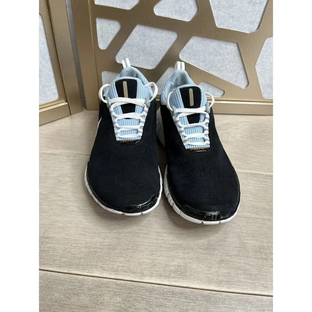 Nike Women Free 5.0 sz 8 Running Shoes Blue black 308975 Lace Up sneakers - Picture 3 of 10